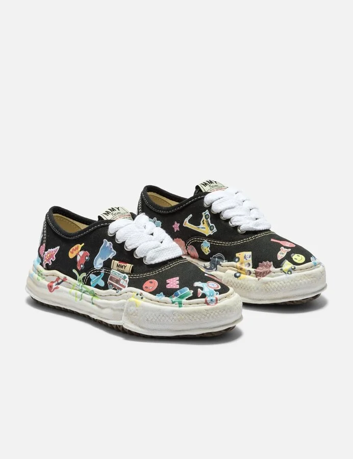 "BAKER" OG Sole Sticker Printed Canvas Low-top Sneakers - Image 4