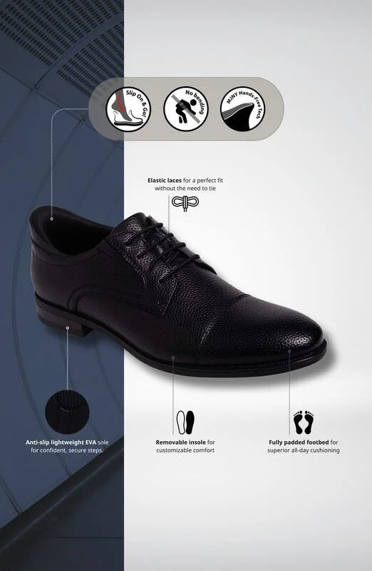 Baker Street Hands Free Technology Leather Cap Toe Dress Oxford - Image 2