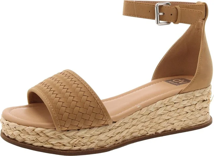 Baker Womens Faux Leather Platform Espadrilles