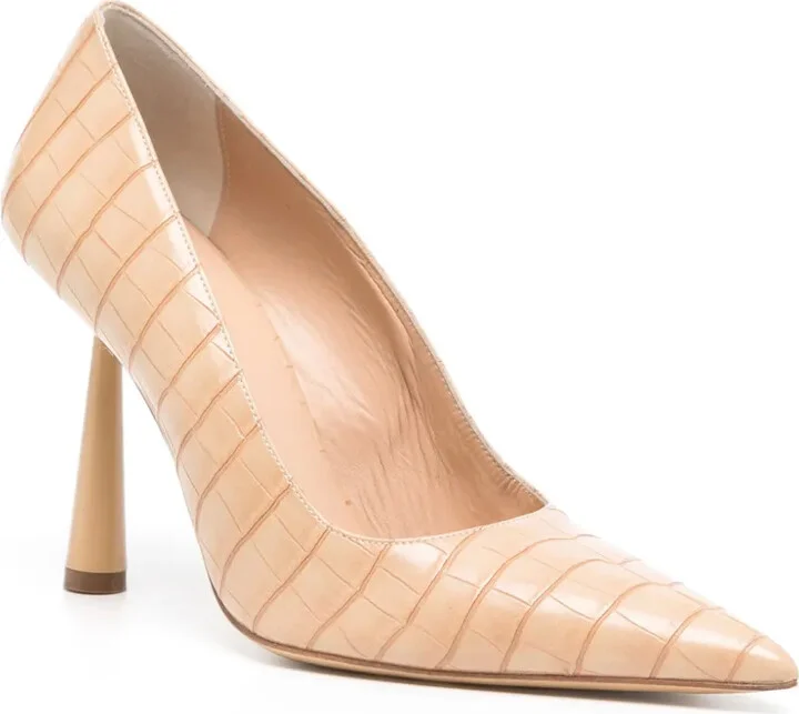 Balantine 100mm crocodile-effect pumps - Image 2