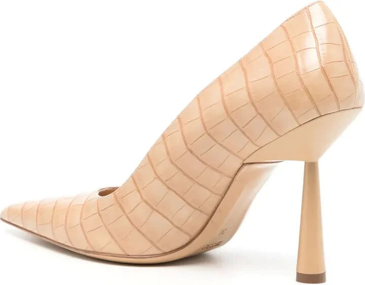 Balantine 100mm crocodile-effect pumps - Image 3