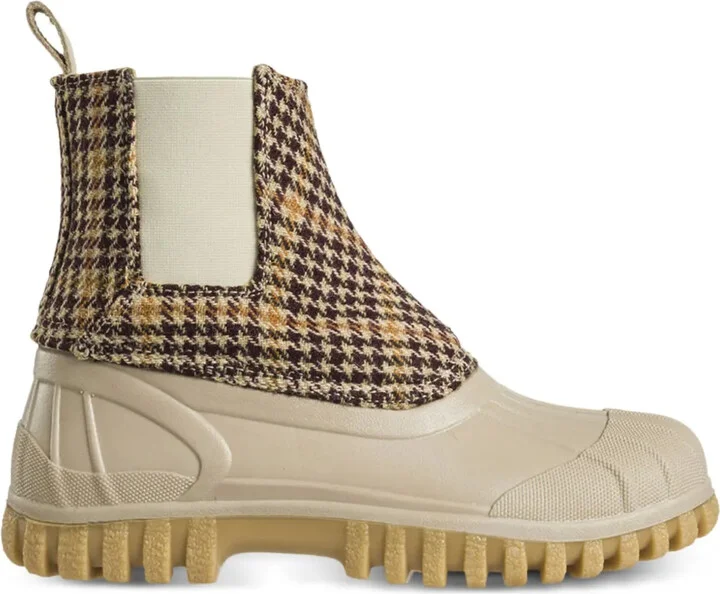 Balbi houndstooth-patterned chelsea boots