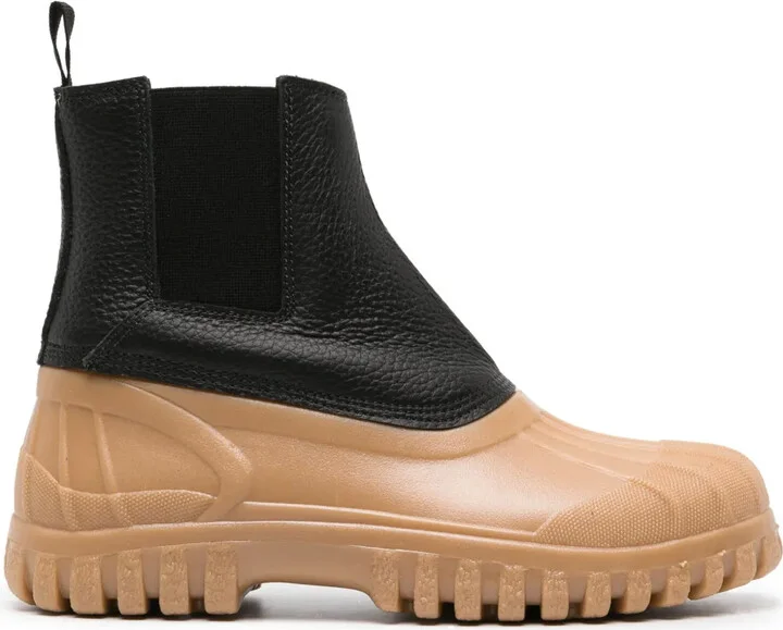 Balbi two-tone leather ankle boots