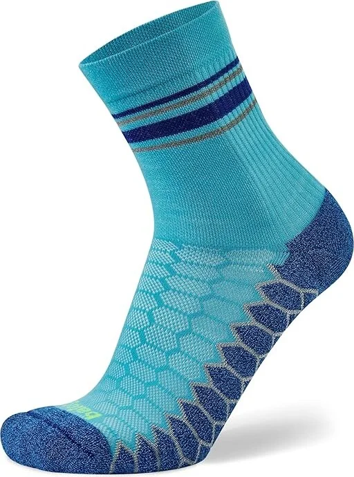 balega Silver Mini-Crew No Show Socks Shoes Cobalt : SM (US Men's Shoe 4.5-6.5 - Women's Shoe 6-8), Mesh/Microfiber/Nylon