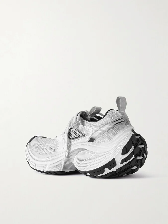 Balenciaga - 10xl Reduced Mesh And Rubber Sneakers - White - Image 3