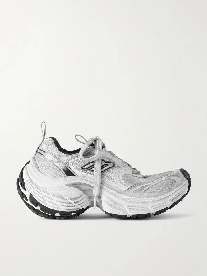 Balenciaga - 10xl Reduced Mesh And Rubber Sneakers - White