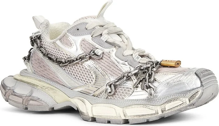 Balenciaga 3Xl Chain Sneakers in White - Image 2
