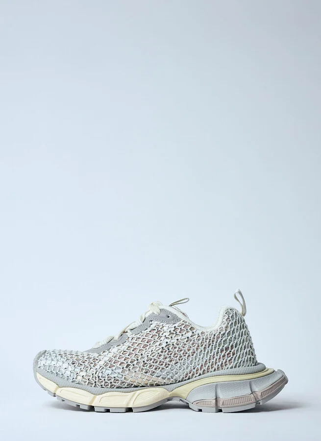 Balenciaga 3xl Fishnet Sneakers - Woman Sneakers White Eu - 37 - Image 4