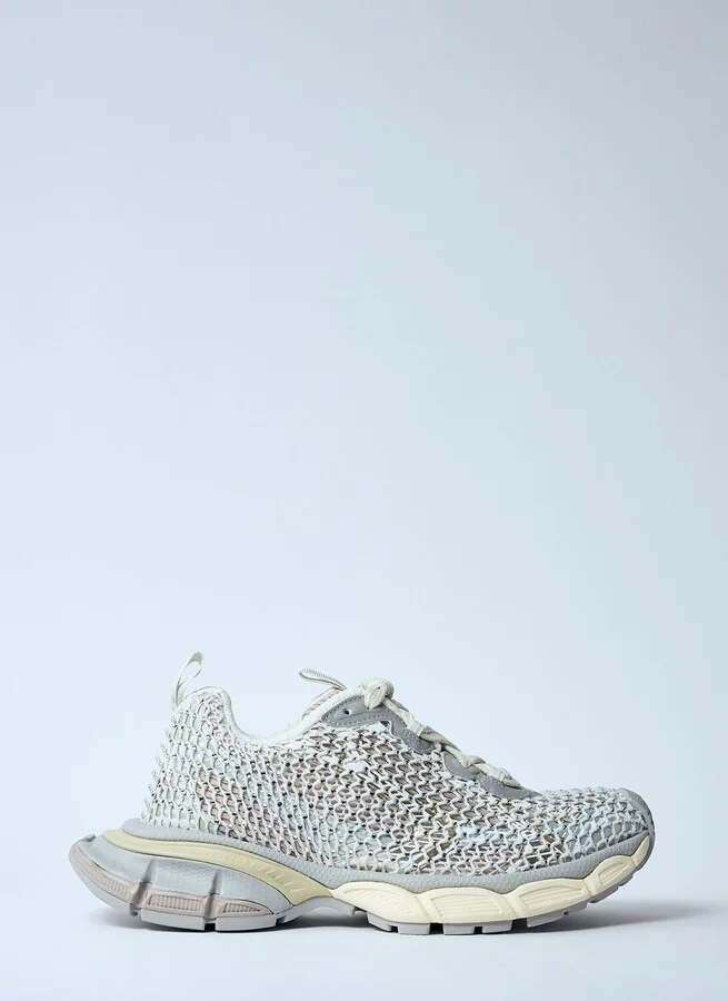 Balenciaga 3xl Fishnet Sneakers - Woman Sneakers White Eu - 37