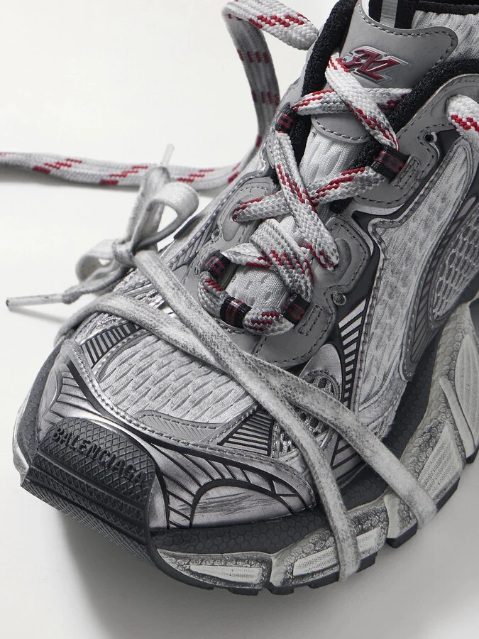 Balenciaga - 3xl Mesh And Rubber Sneakers - Gray - Image 3