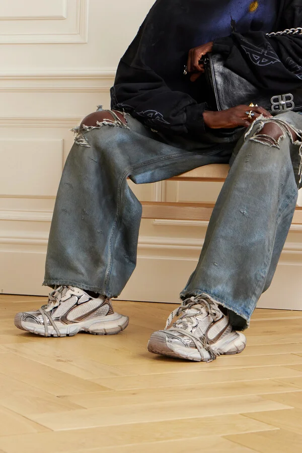 Balenciaga - 3xl Mesh And Rubber Sneakers - Neutrals - Image 2