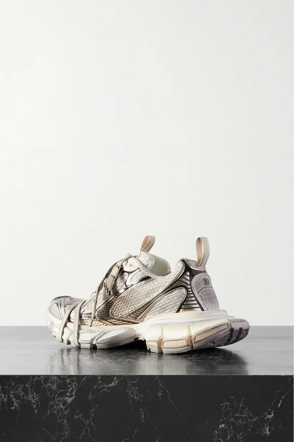 Balenciaga - 3xl Mesh And Rubber Sneakers - Neutrals - Image 3