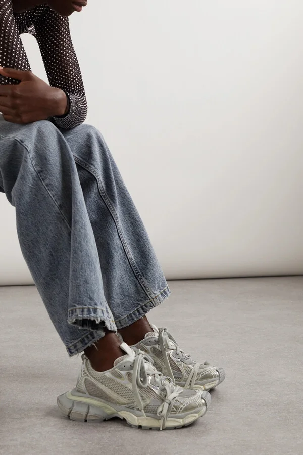Balenciaga - 3xl Mesh And Rubber Sneakers - Off-white - Image 2
