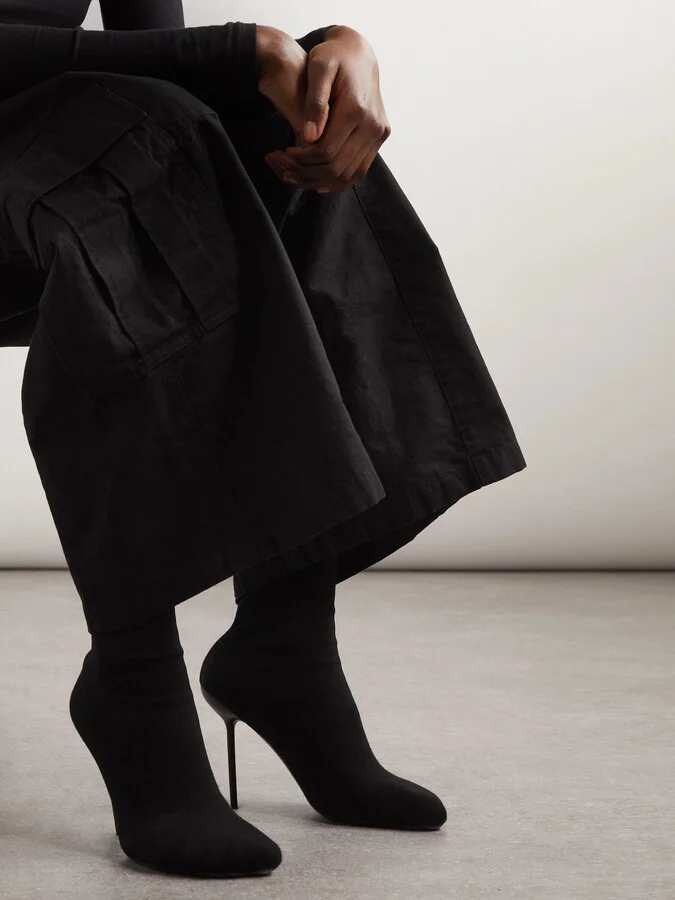 Balenciaga - Anatomic Stretch-knit Sock Boots - Black - Image 2
