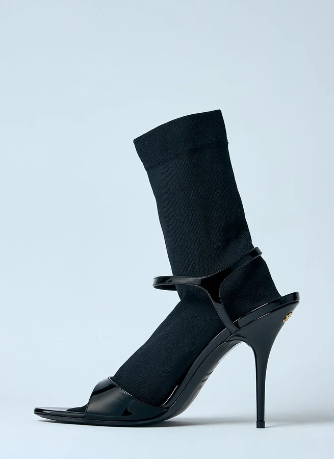 Balenciaga Avenue Sock 110mm Heel Sandals - Woman Heels Black Eu - 40 - Image 4