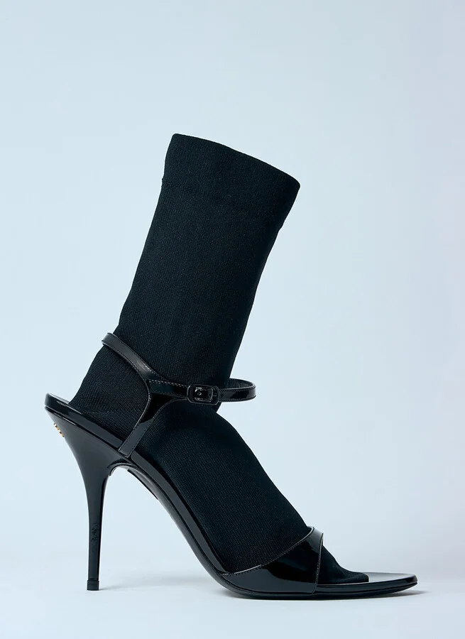 Balenciaga Avenue Sock 110mm Heel Sandals - Woman Heels Black Eu - 40