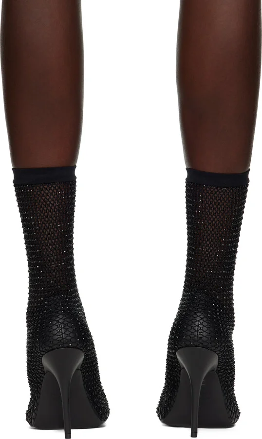 Balenciaga Black Avenue 110mm Bootie Heels - Image 2