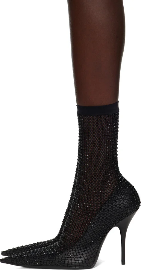 Balenciaga Black Avenue 110mm Bootie Heels - Image 3
