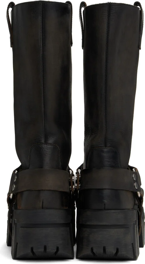 Balenciaga Black Bulldozer Harness Boots - Image 2