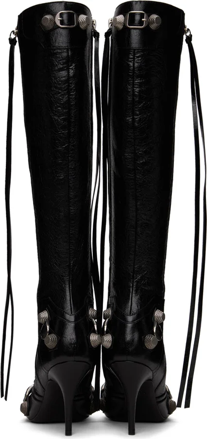 Balenciaga Black Cagole 90mm Tall Boots - Image 2