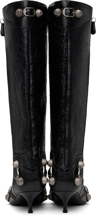 Balenciaga Black Cagole Wide 50mm Boots - Image 2