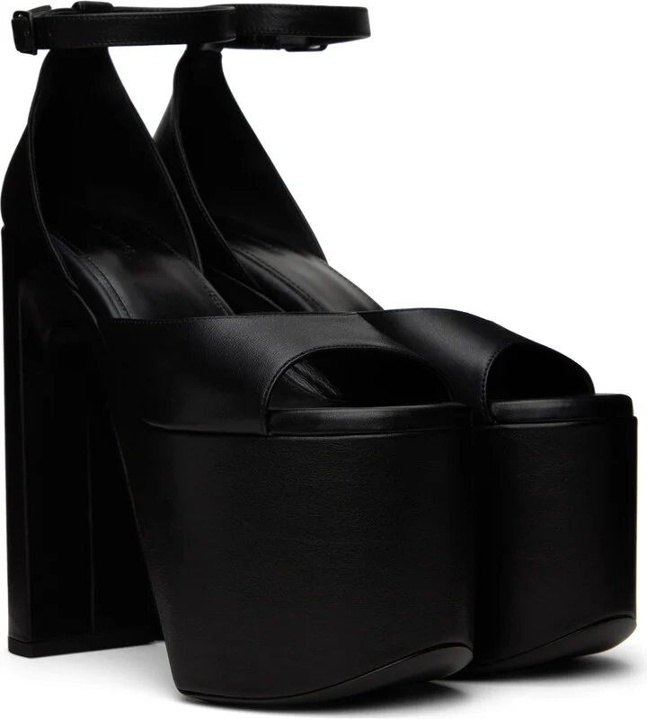 Balenciaga Black Camden 160 Heeled Sandals - Image 4