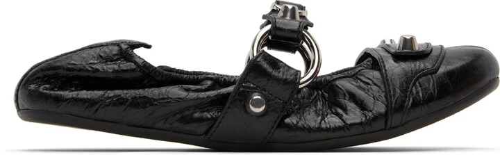 Balenciaga Black City Ballerina Flats