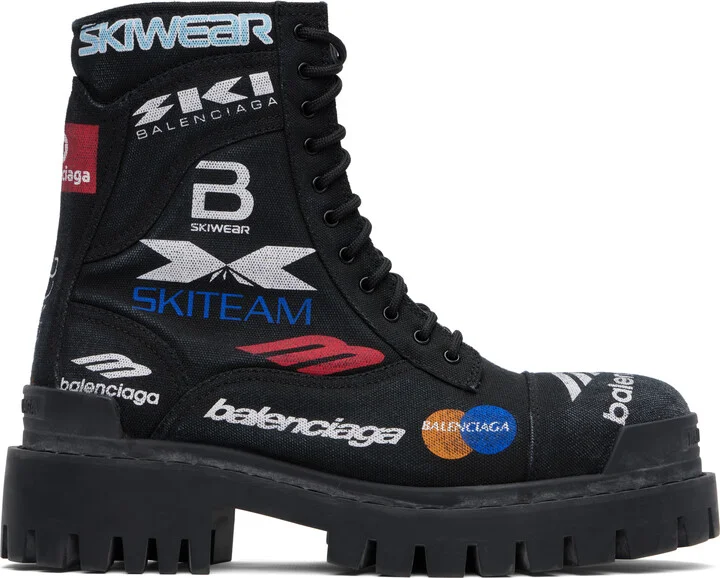 Balenciaga Black Combat Strike L20 'Skiwear' Boots