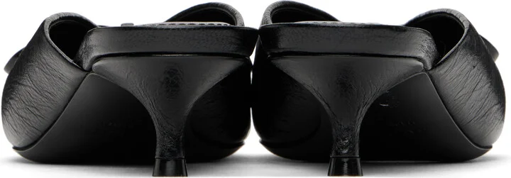 Balenciaga Black Knife Bow 40mm Mules - Image 2