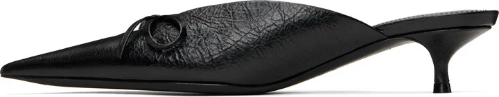 Balenciaga Black Knife Bow 40mm Mules - Image 3