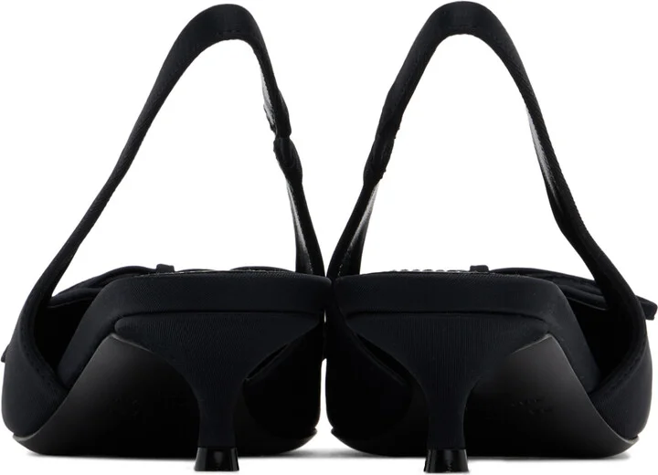 Balenciaga Black Knife Bow Slingback 40 Heels - Image 2