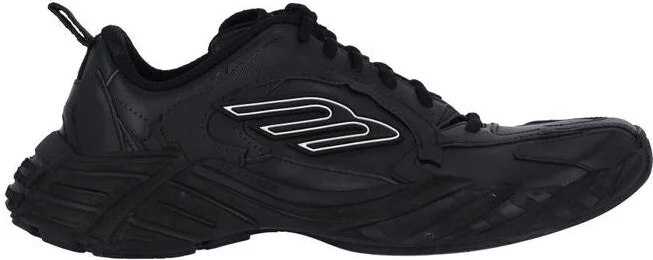 Balenciaga Black Leather Monday Sneakers