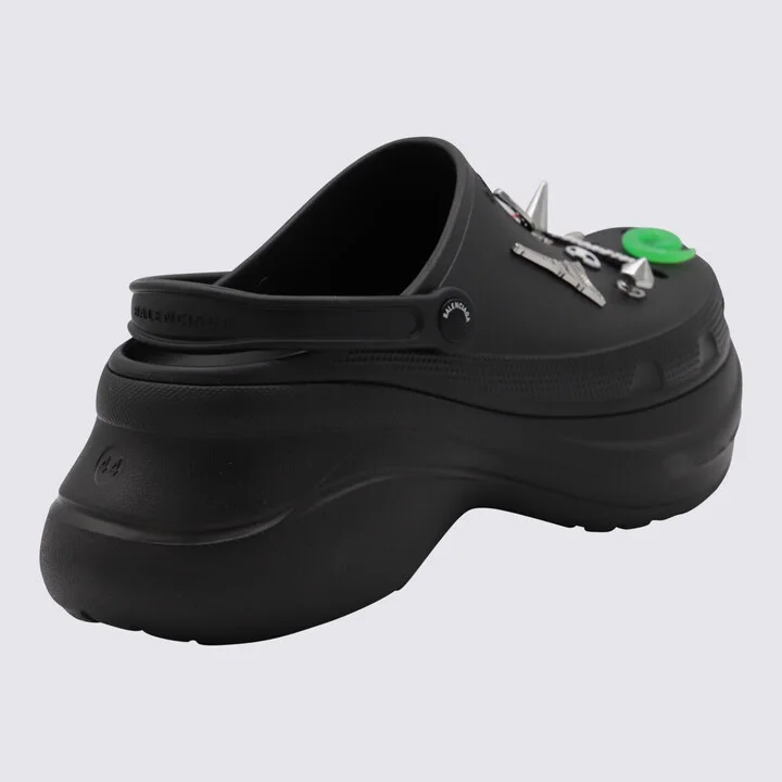 Balenciaga Black Leather Sandals - Image 2