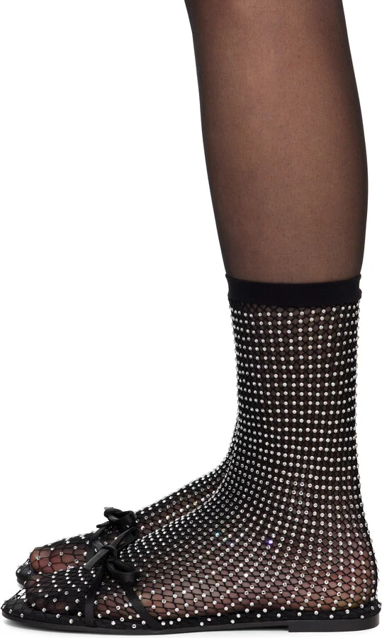 Balenciaga Black Leopold Bootie Ballerina Flats - Image 3