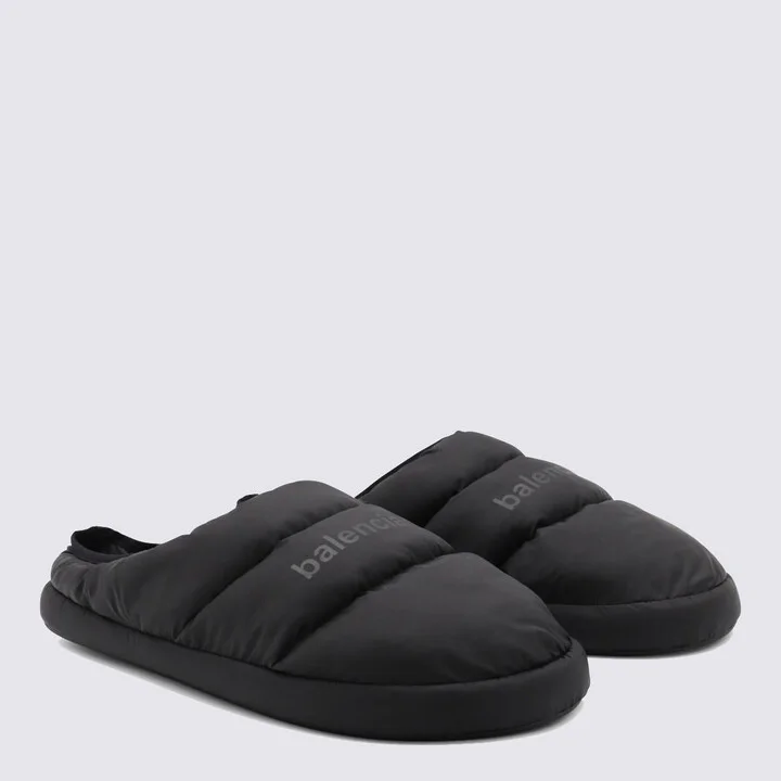 Balenciaga Black Nylon Sandals - Image 3