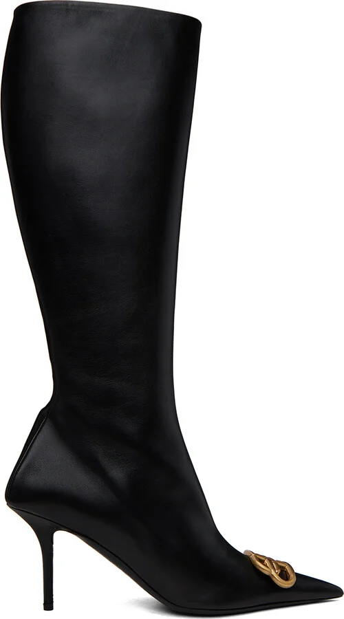 Balenciaga Black Square Knife Boots