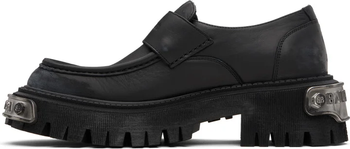 Balenciaga Black Tractor Loafers - Image 3