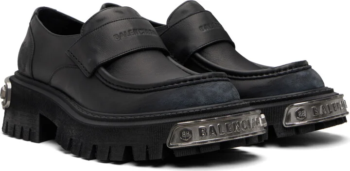 Balenciaga Black Tractor Loafers - Image 4