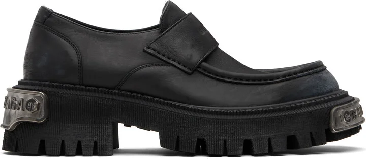Balenciaga Black Tractor Loafers