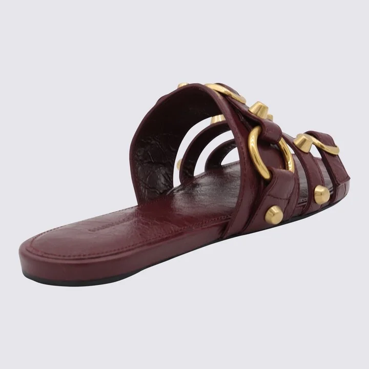 Balenciaga Bordeaux Leather City Flats - Image 3