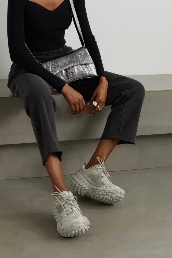 Balenciaga - Bouncer Mesh And Rubber Platform Sneakers - Neutrals - Image 2
