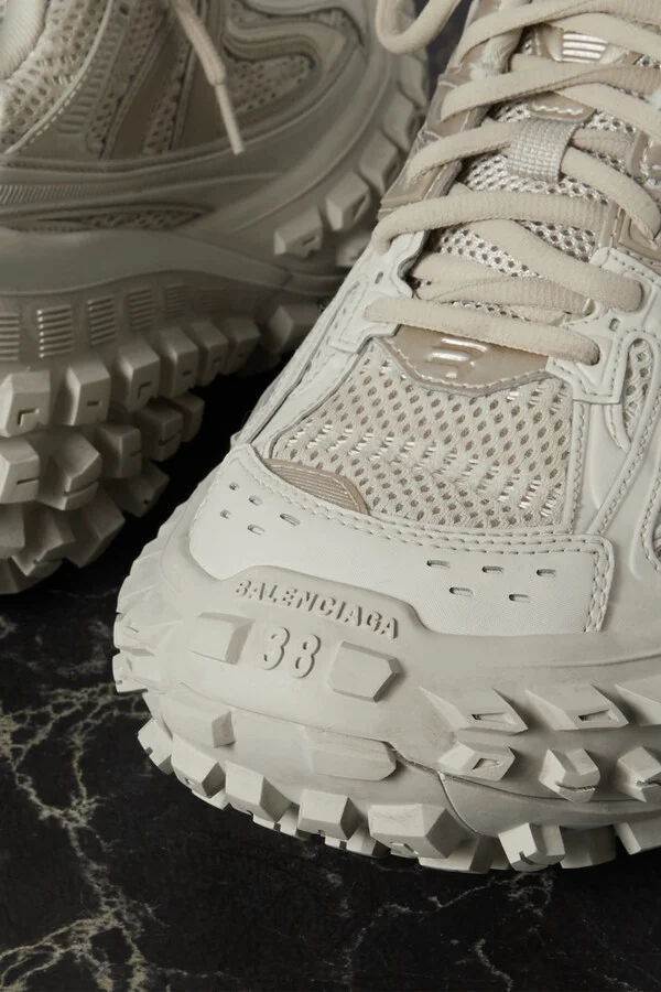 Balenciaga - Bouncer Mesh And Rubber Platform Sneakers - Neutrals - Image 4