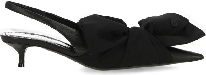 Balenciaga Bow Detailed Slingback Pumps