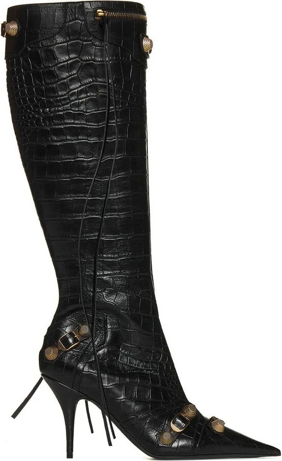 Balenciaga Cagole Embossed Boots