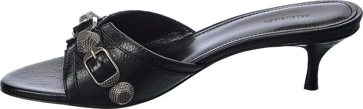 Balenciaga Cagole Leather Sandal - Image 2