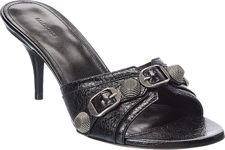 Balenciaga Cagole Leather Sandal
