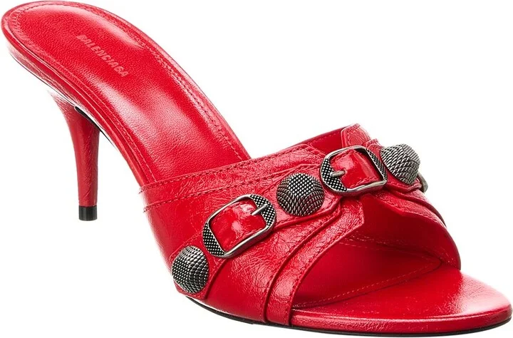 Balenciaga Cagole Leather Sandal