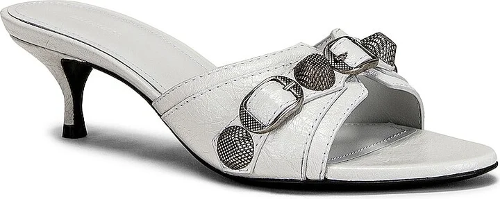 Balenciaga Cagole Mules in White - Image 2