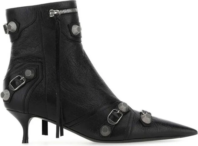 Balenciaga Cagole Pointed Toe Ankle Boots