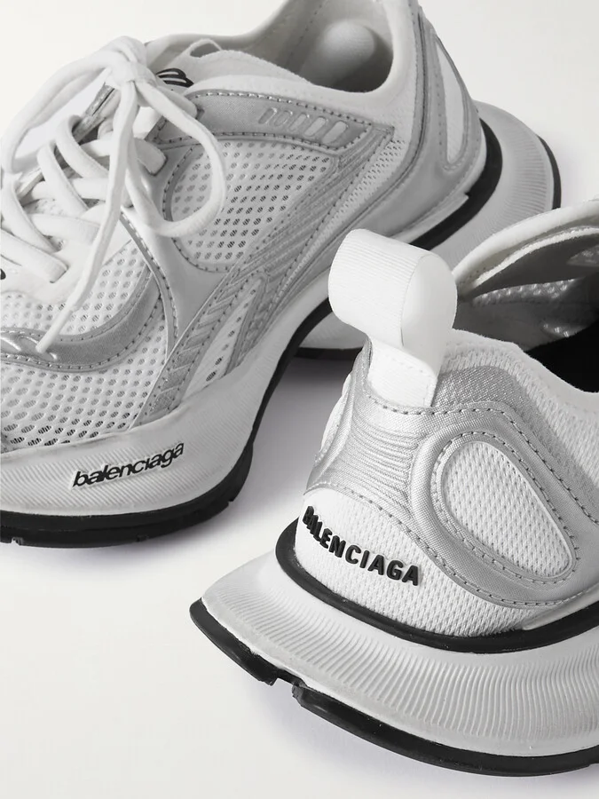 Balenciaga - Circuit Mesh And Rubber Sneakers - White - Image 4